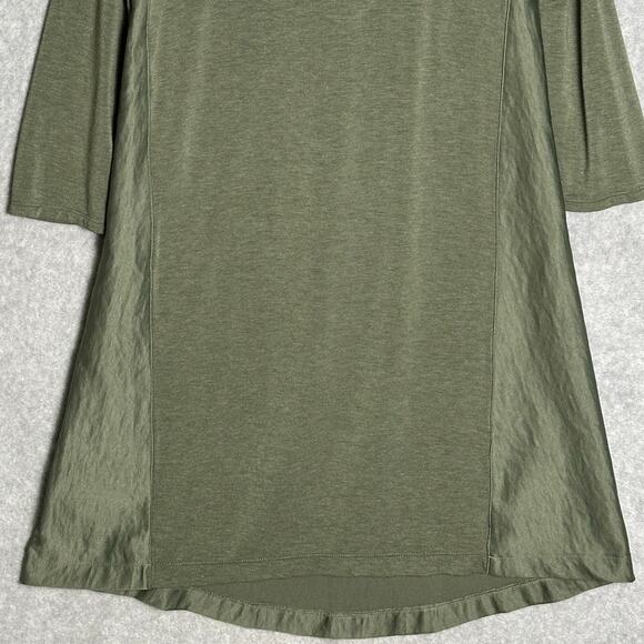 Saturday Sunday Anthropologie Sz M Green‎ Cowl Neck Flowy Dress Stretchy Rayon - Picture 10 of 13